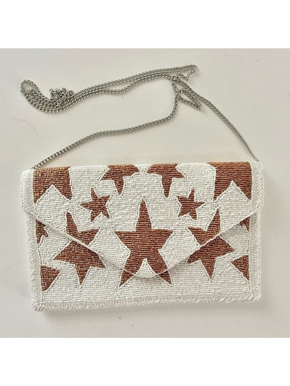 Beaded Star Clutch Bag